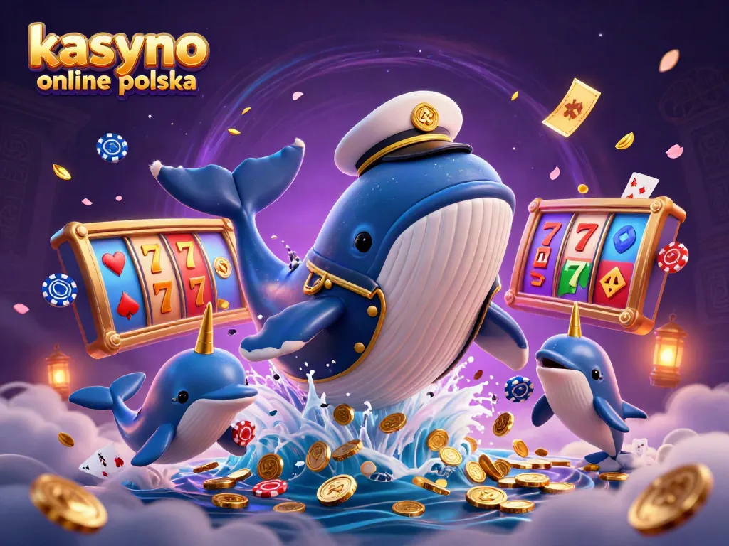 Win big at kasyno online polska with vibrant slots, poker chips, and playful sea creatures.