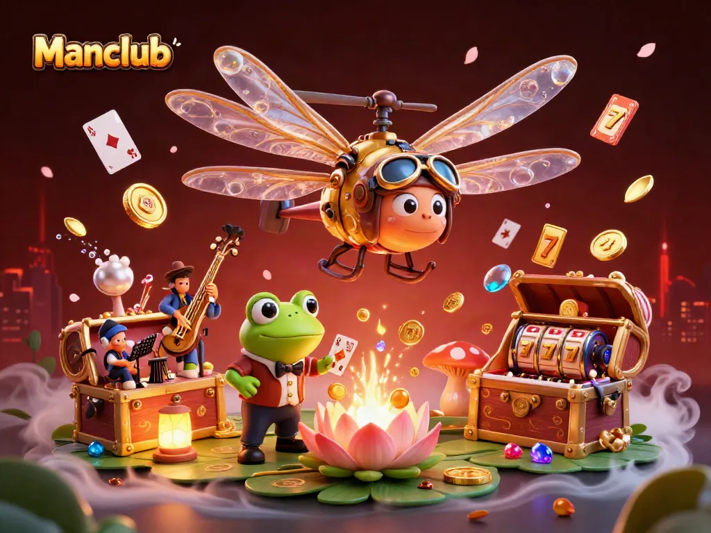 Experience the thrill of the Manclub casino with dynamic characters and engaging game elements.