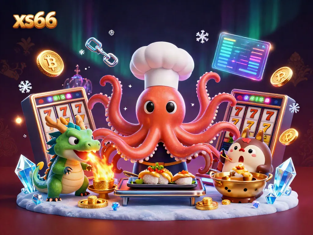 Engage in exciting casino action with the vibrant xs66 characters and golden culinary creations.