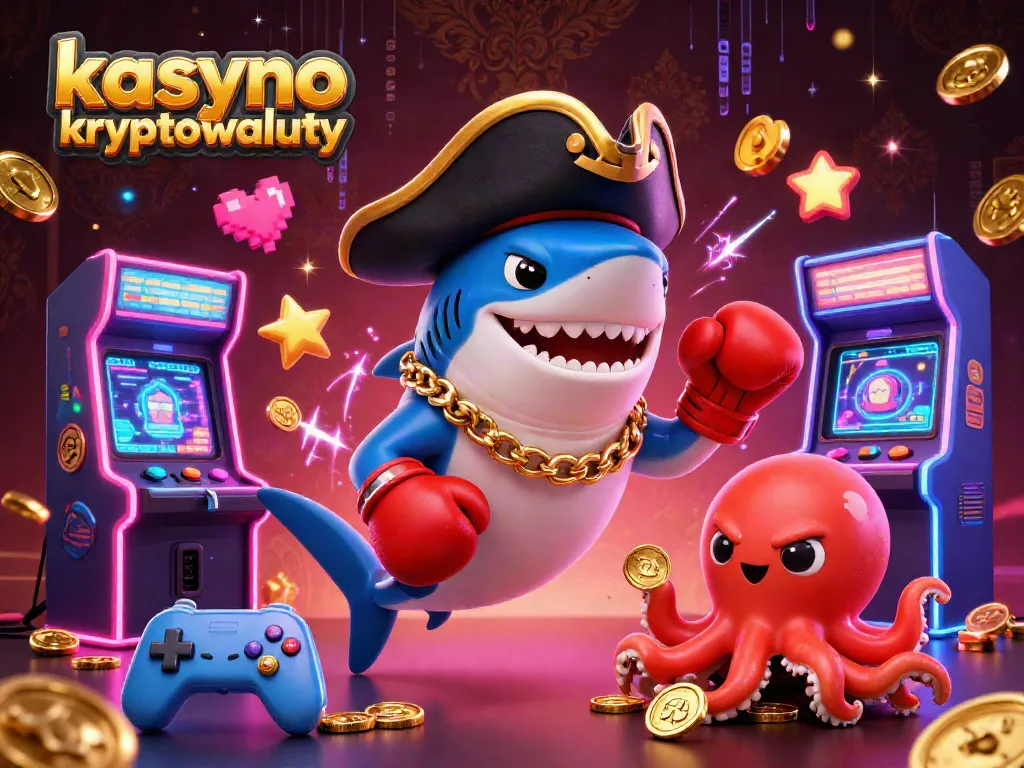 Download riches at kasyno kryptowaluty with a lively underwater scene featuring charismatic casino creatures.