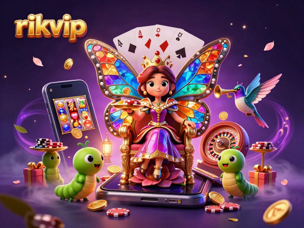 Experience thrilling gameplay with rikvip's vibrant casino atmosphere featuring colorful game elements and characters.
