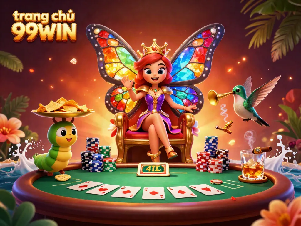 Engage at trang chủ 99WIN with vibrant casino energy, showcasing poker and unique gaming elements.