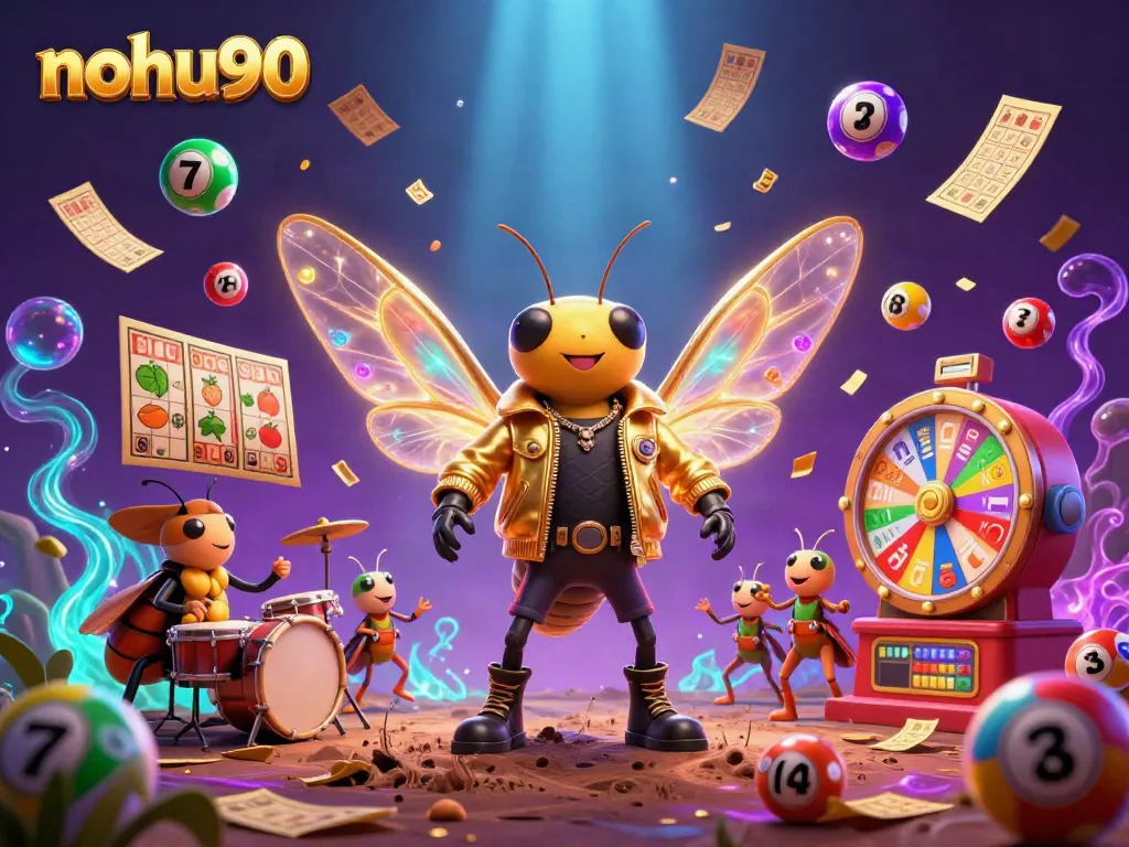 Experience the excitement with nohu90 as a cicada rock star leads a vibrant casino scene.
