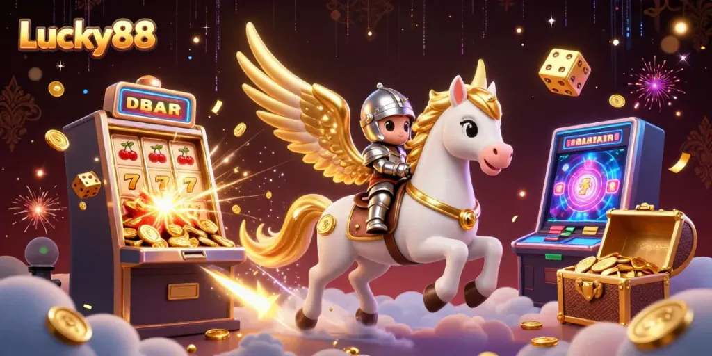 Play exciting games at Lucky88 with big jackpots and vibrant casino elements.