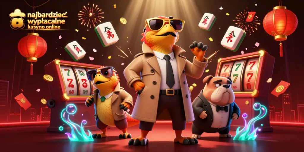 Experience the thrill of najbardziej wypłacalne kasyno online with cartoon raptors entering a VIP lounge.
