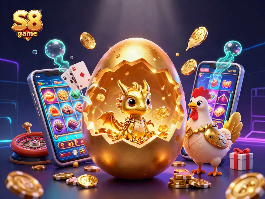 Experience the thrill of S8 game with golden dragon and dynamic slot gameplay elements.