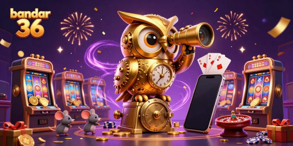 Menang besar dengan bandar 36 di casino online, simbol keberuntungan dan permainan seru!