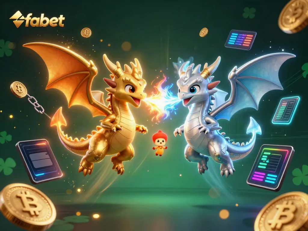Experience fabet's thrilling online gaming world with captivating dragons and cryptocurrency elements.