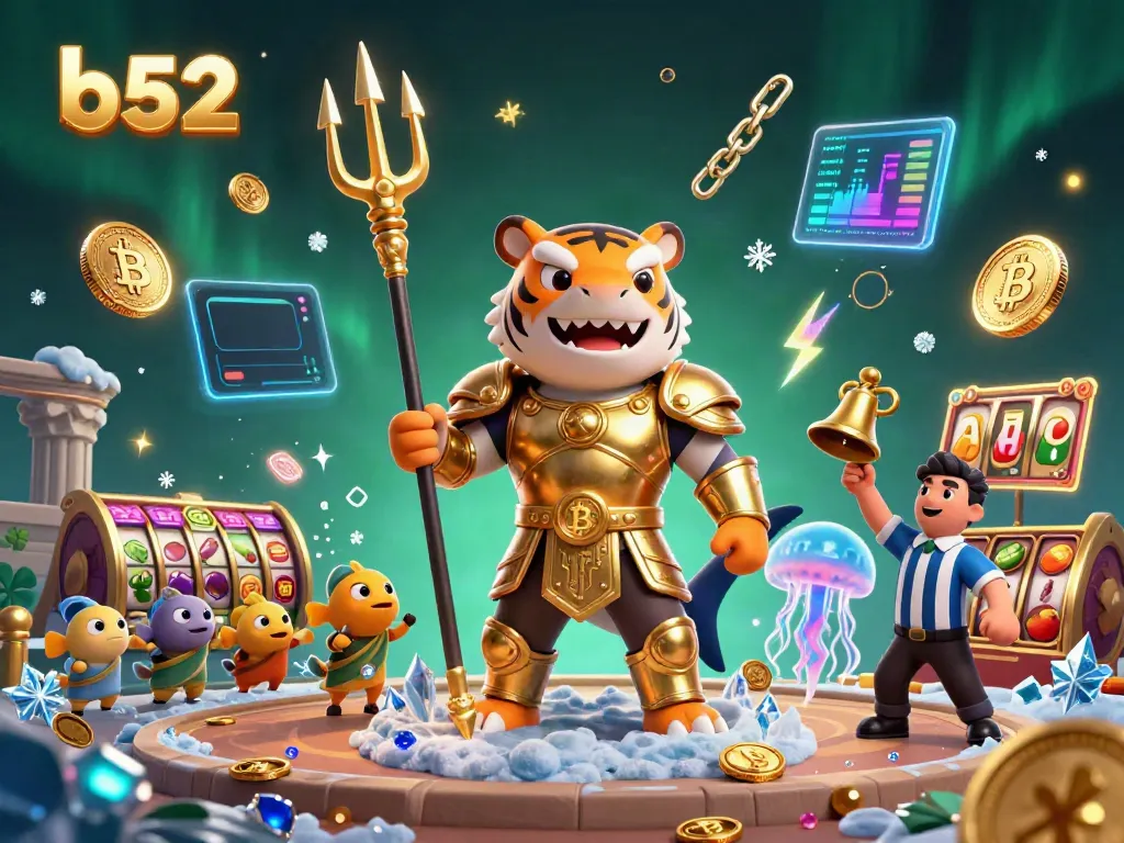Experience thrilling underwater casino games with a b52-themed shark gladiator battling for jackpots.