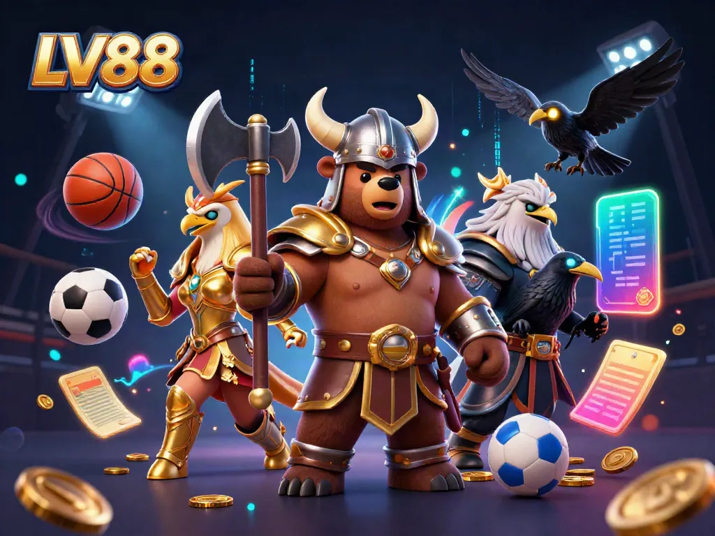 Engage in exciting games at LV88, showcasing dynamic sports and casino elements.