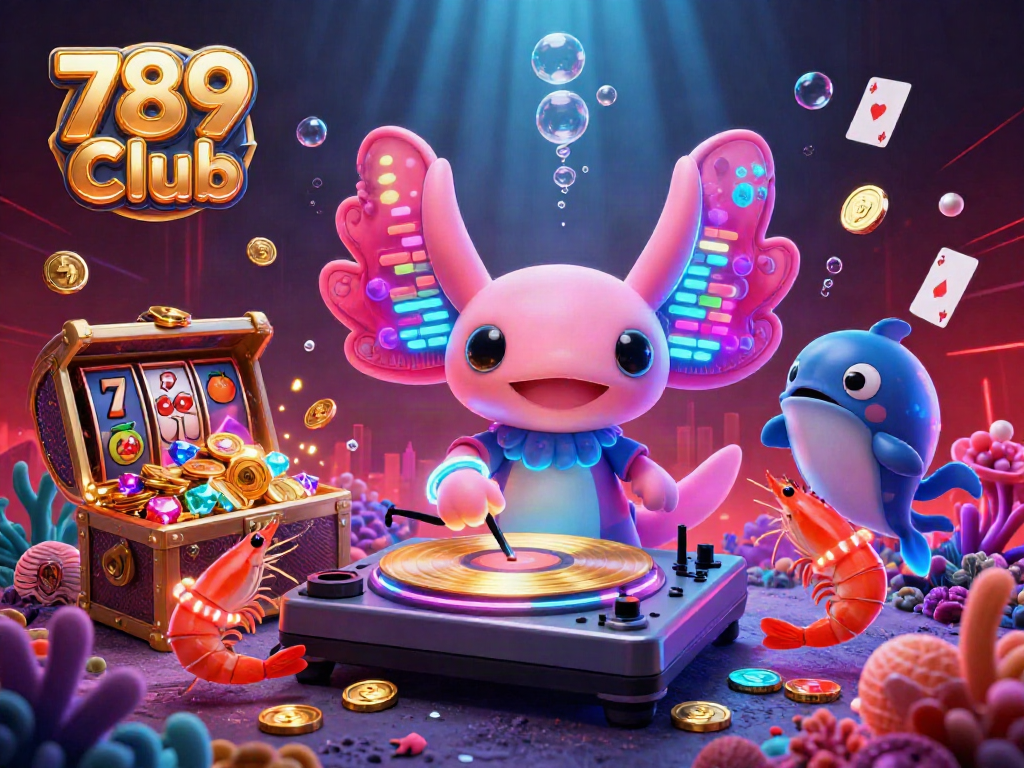 Engage in thrilling gameplay at 789 Club featuring vibrant underwater party elements and casino visuals.