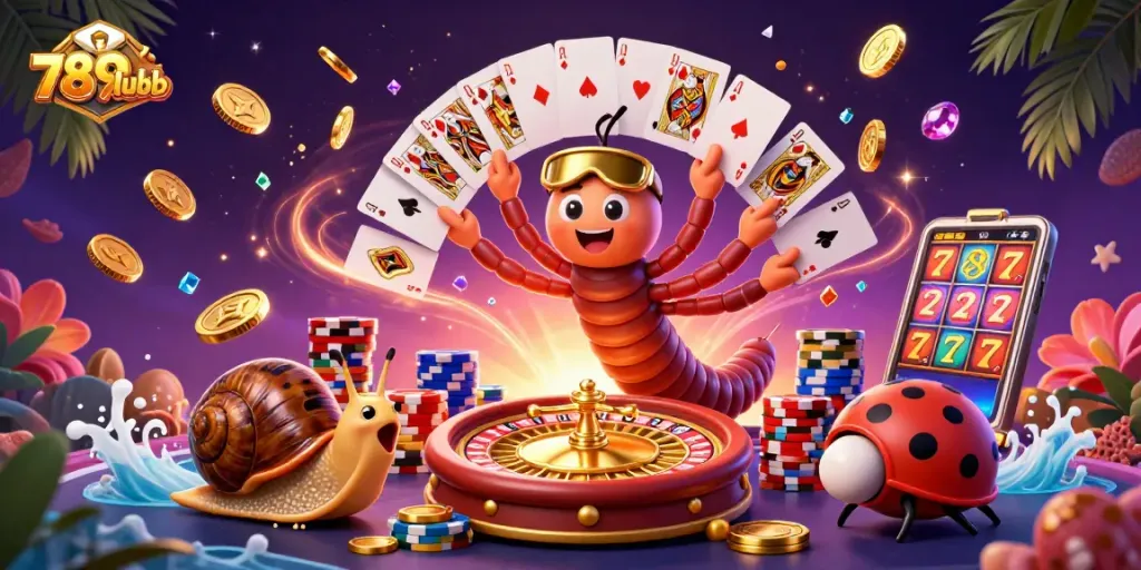 Win big at 789clubb with an engaging scene of colorful casino action.