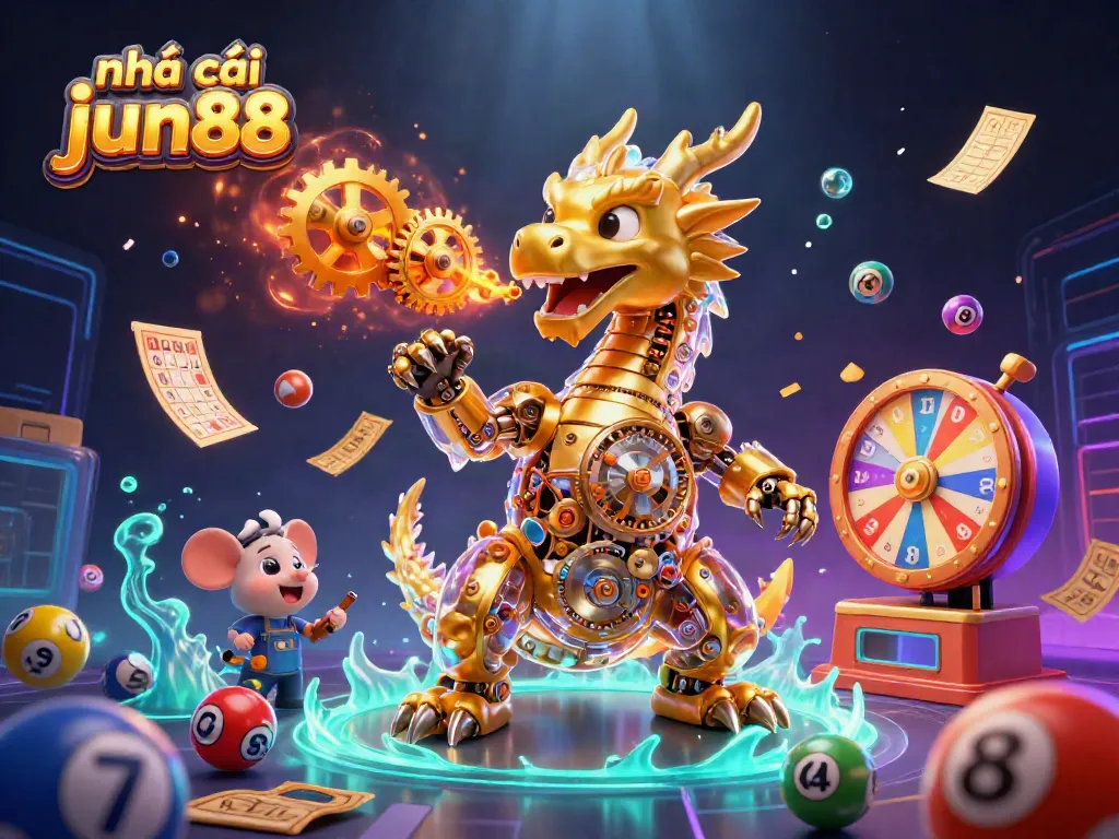 Experience thrilling excitement at nhà cái jun88 with a vibrant 3D cartoon illustration featuring engaging casino elements.