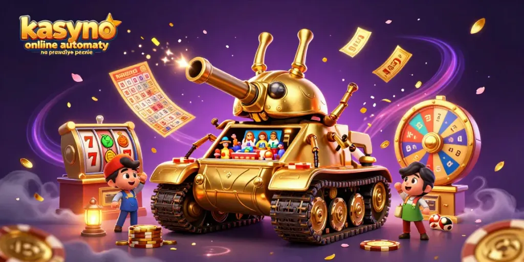 Experience the thrill of kasyno online automaty na prawdziwe pieniądze with colorful slots and lively casino scenes.