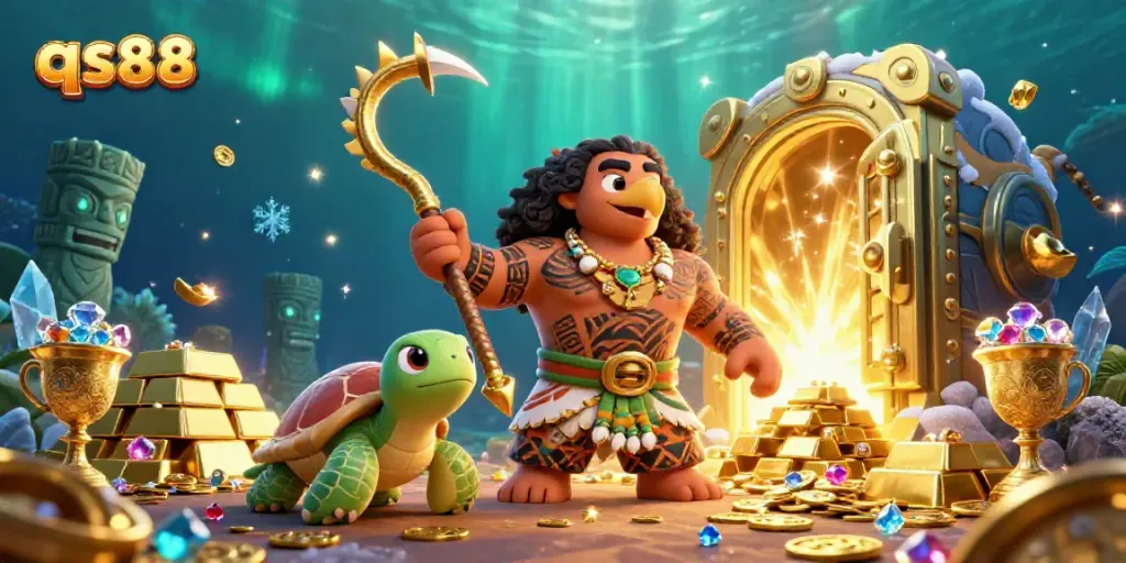 Engage with qs88's thrilling gaming universe featuring vibrant casino elements and characters.