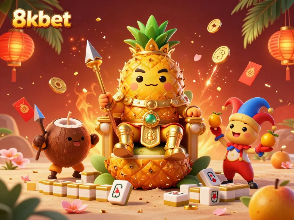 Experience the thrilling excitement of 8kbet at a vibrant casino scene with dynamic gaming elements.