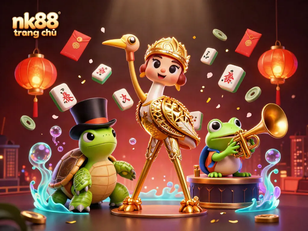 Participate in exciting games at nk88 trang chủ featuring a vibrant, animated casino scene.