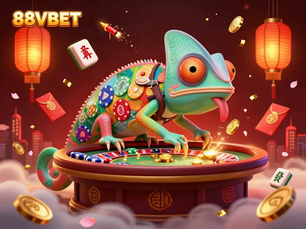 Win big at 88VBET with an engaging illustration of a vibrant casino scene full of action and excitement.